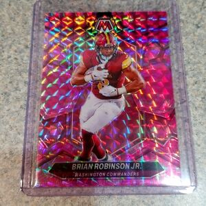2024 Panini mosaic pink camo Brian Robinson jr..
